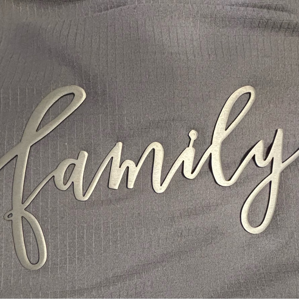 Silver Cut Metal ‘Family' Wall Decor
